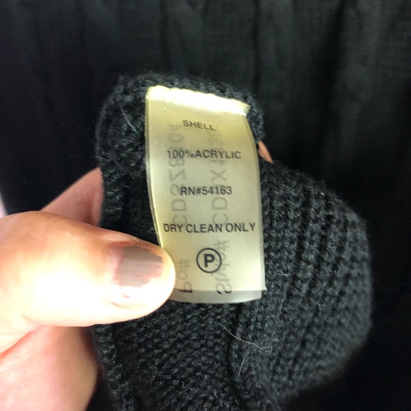 CK L black knit midi dress boho versatile shrt slv - Picture 7 of 7